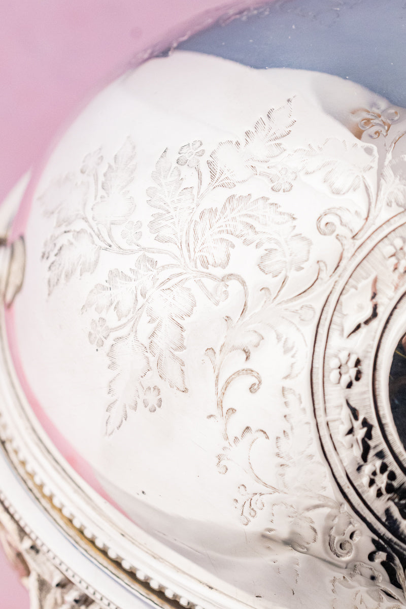 Victorian Silverplate Roll Top Server
