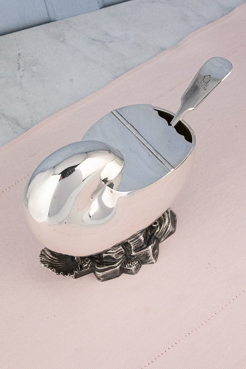 Victorian Silverplate Shell Spoon Warmer