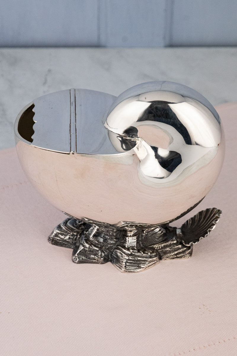 Victorian Silverplate Shell Spoon Warmer