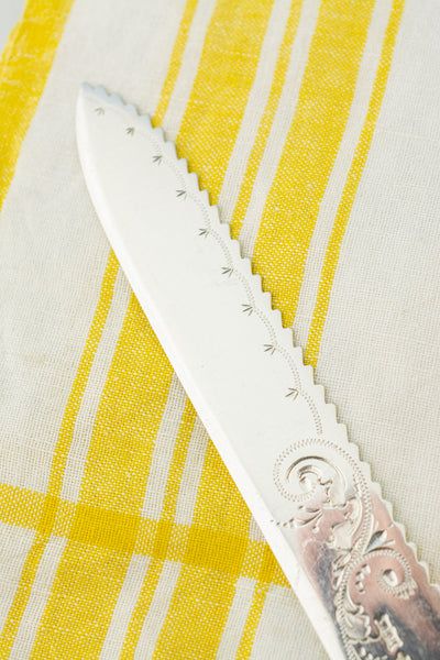 Victorian Silverplate & Ivorine Cake Knife