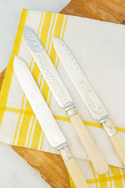 Victorian Silverplate & Ivorine Cake Knife