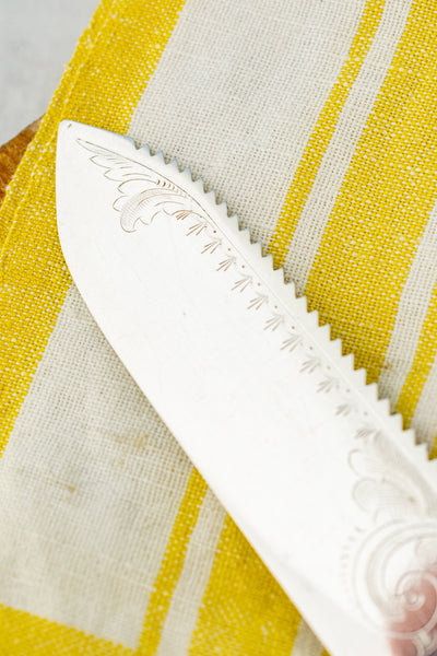 Victorian Silverplate & Ivorine Cake Knife