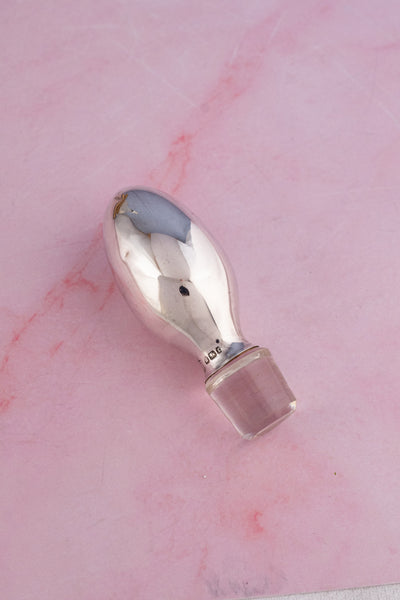 Victorian Sterling Silver & Engraved Decanter