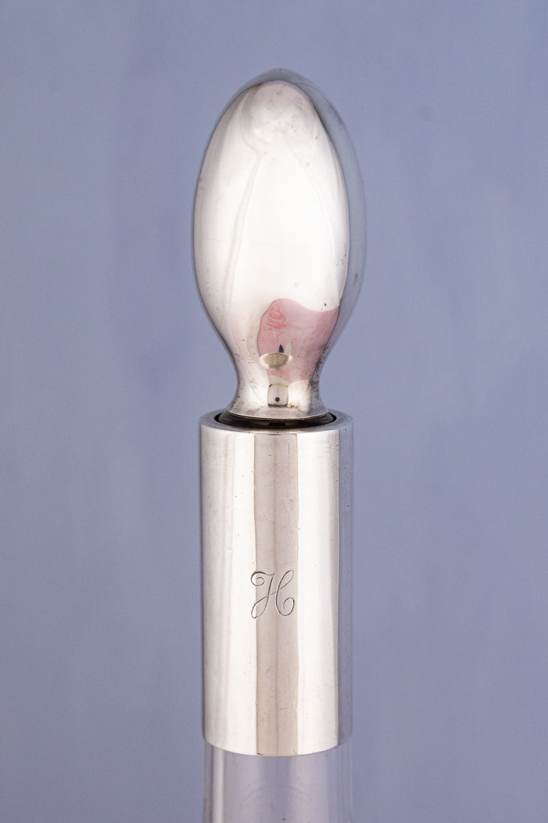 Edwardian Sterling Silver Cut Crystal Decanter
