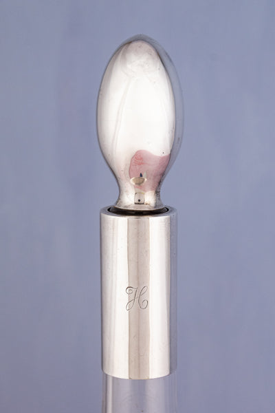 Victorian Sterling Silver & Engraved Decanter