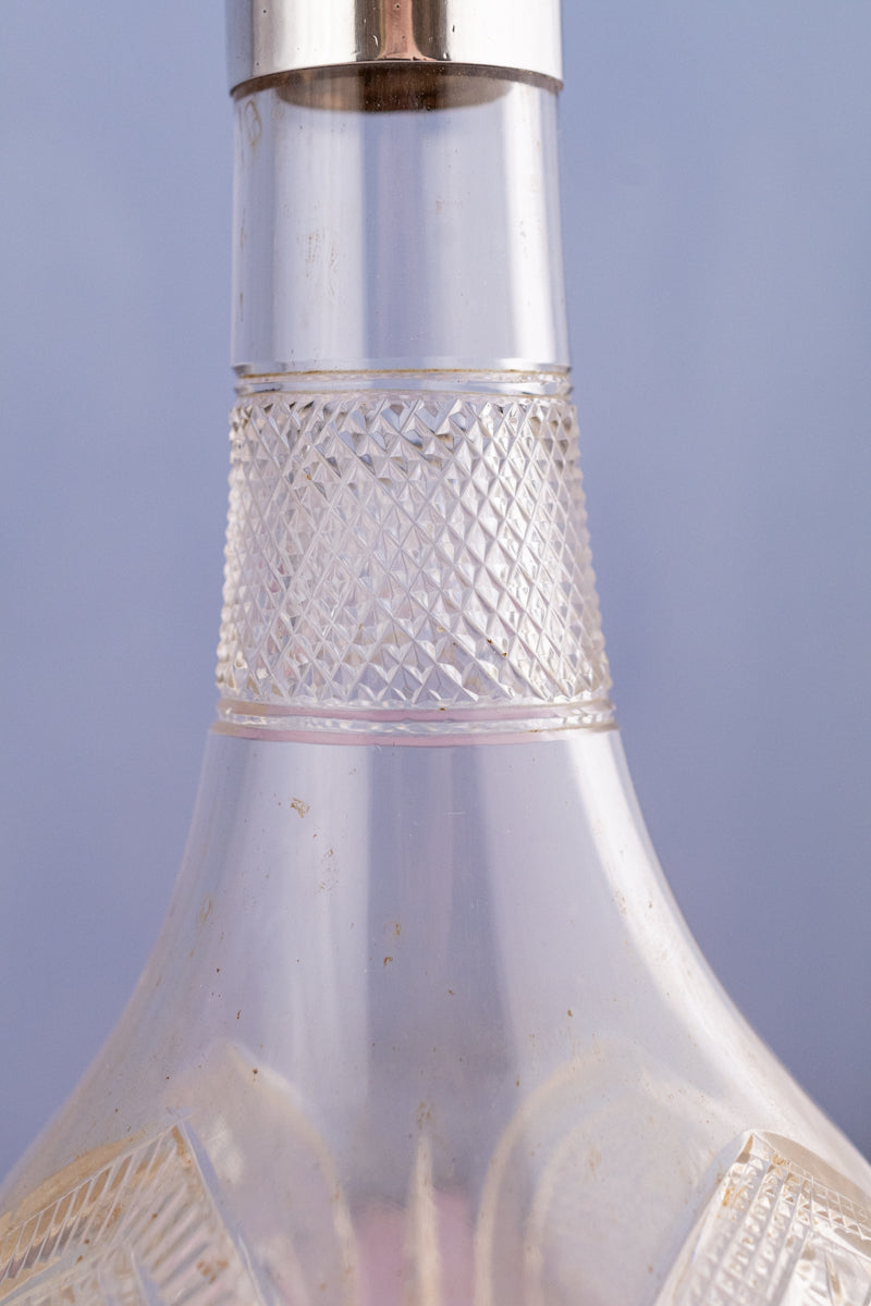 Edwardian Sterling Silver Cut Crystal Decanter