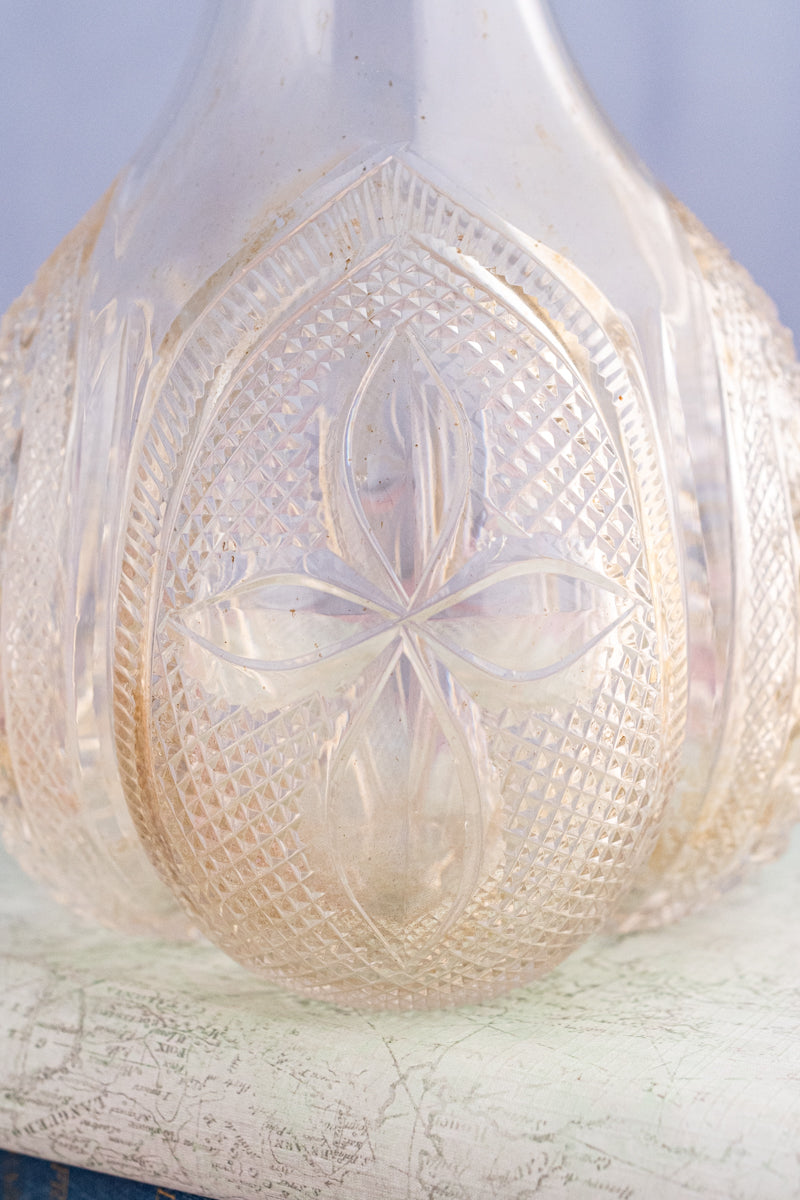 Edwardian Sterling Silver Cut Crystal Decanter