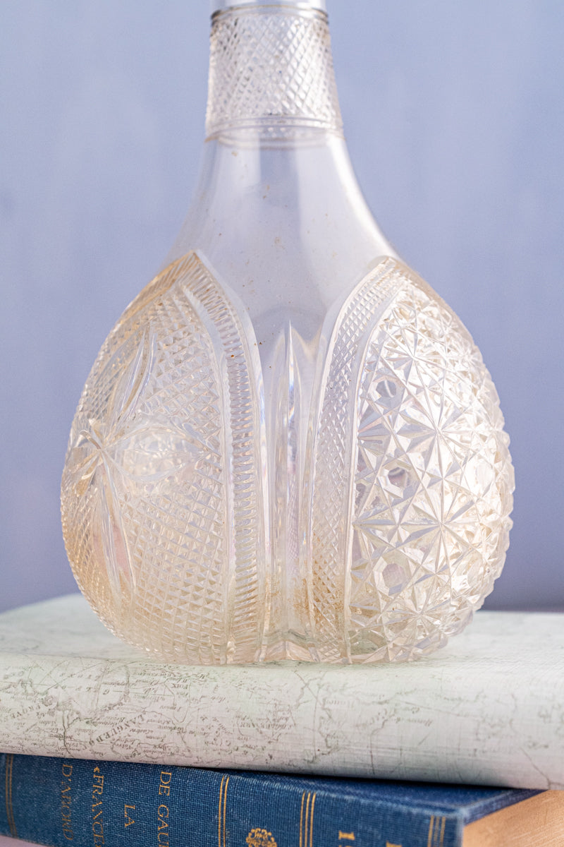 Edwardian Sterling Silver Cut Crystal Decanter
