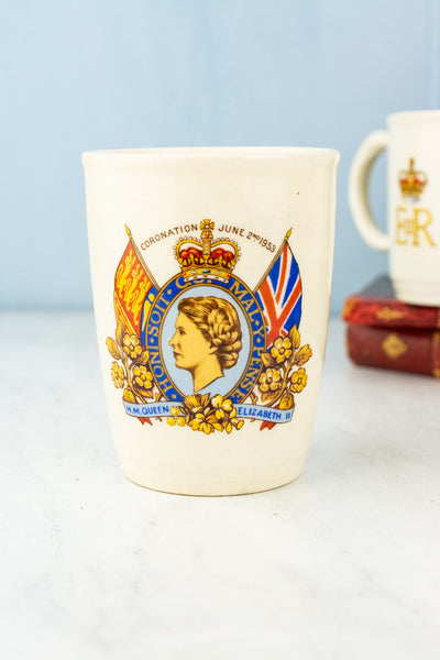 Vintage 1953 Coronation Mug / Tumbler