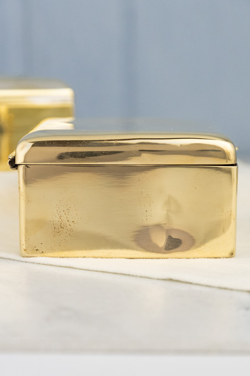 Vintage Brass Cigarette Box