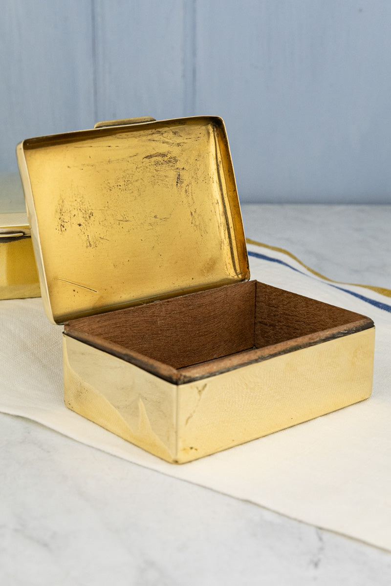 Vintage Brass Cigarette Box