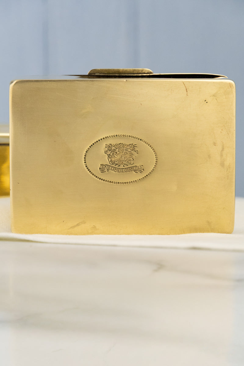 Vintage Brass Cigarette Box