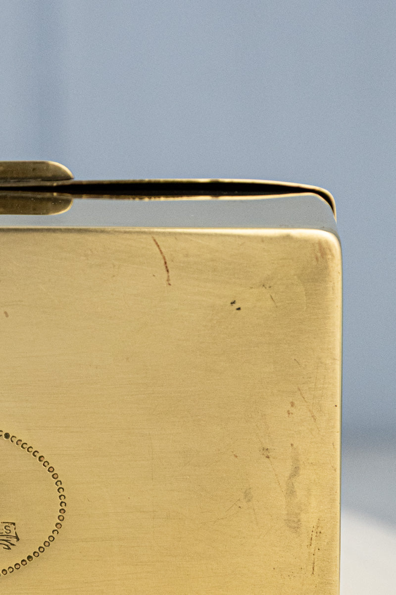 Vintage Brass Cigarette Box