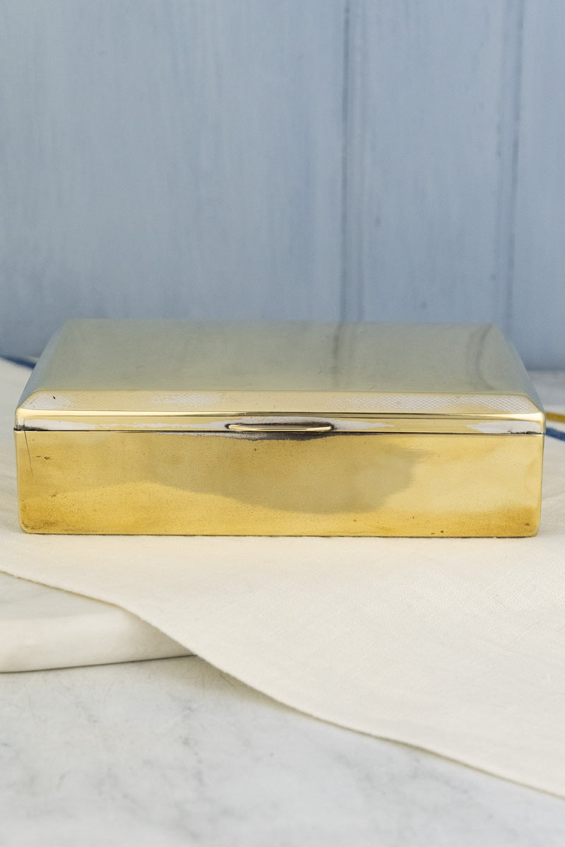 Vintage Brass Cigarette Box