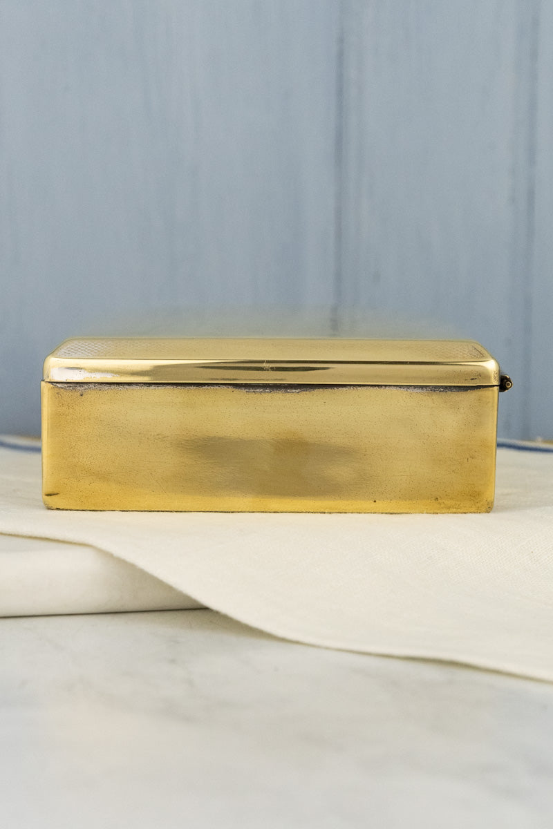 Vintage Brass Cigarette Box