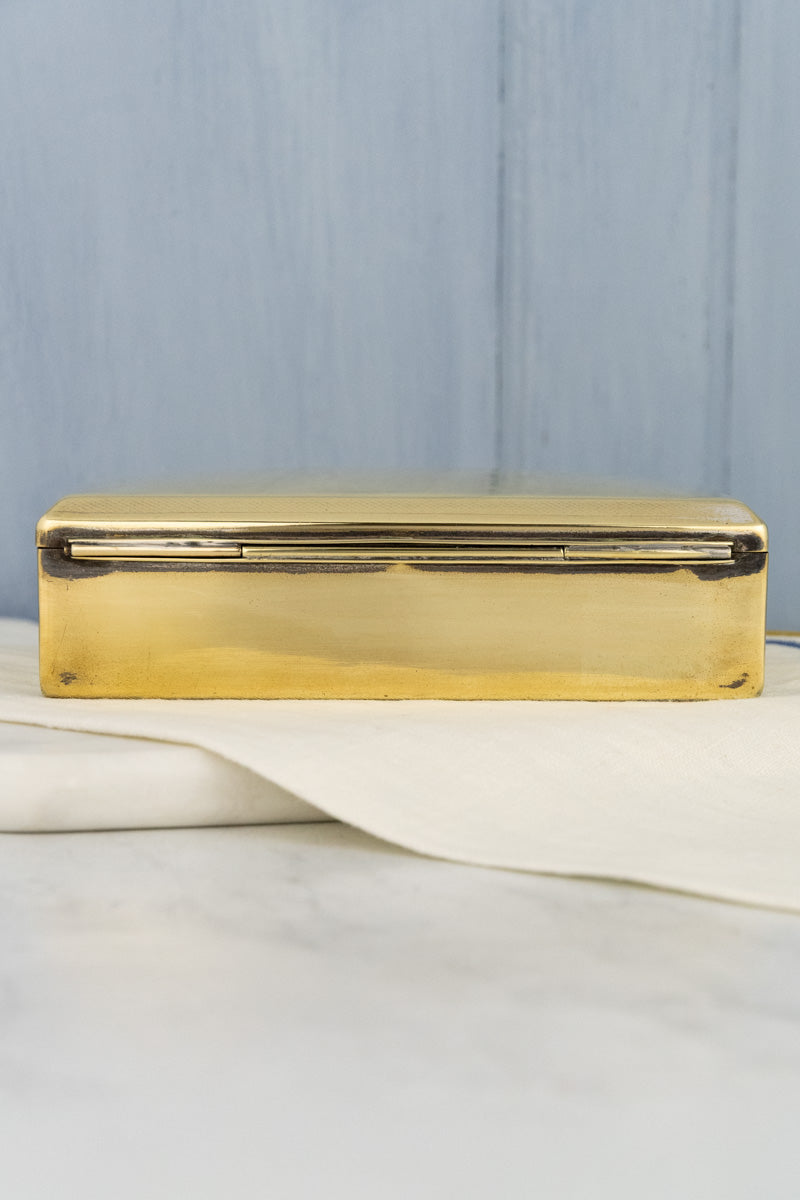 Vintage Brass Cigarette Box
