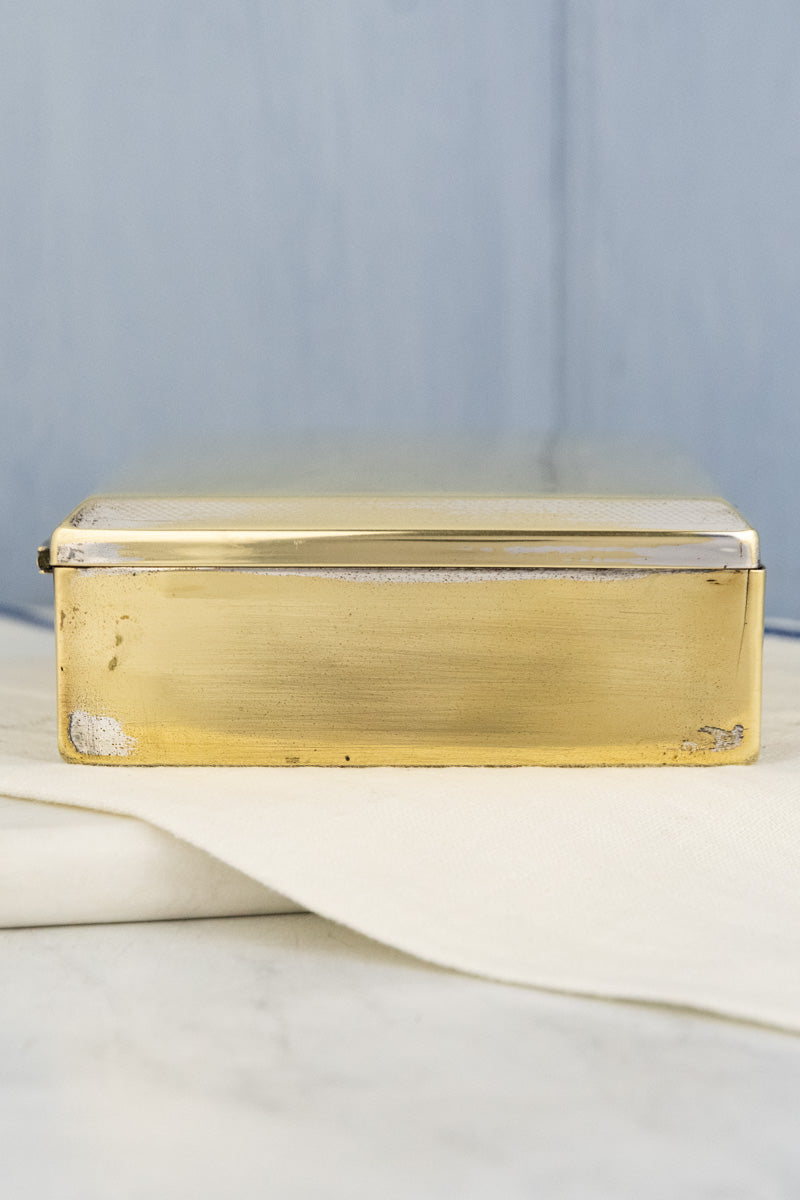 Vintage Brass Cigarette Box