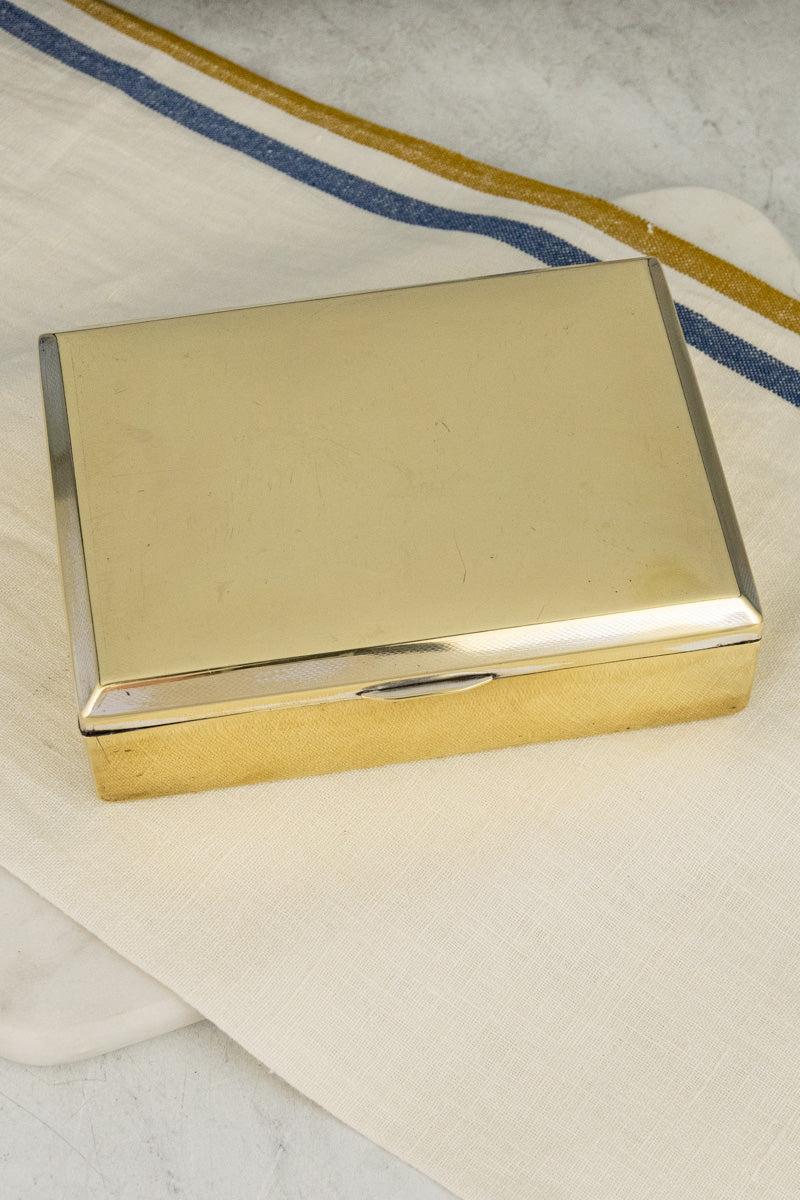 Vintage Brass Cigarette Box