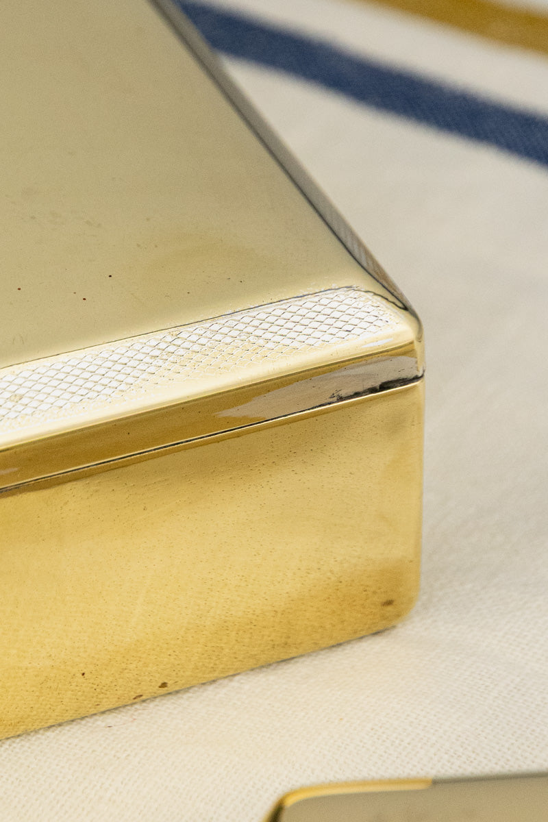 Vintage Brass Cigarette Box