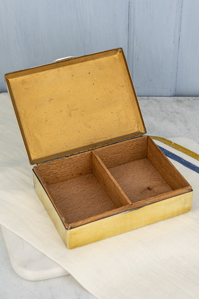 Vintage Brass Cigarette Box