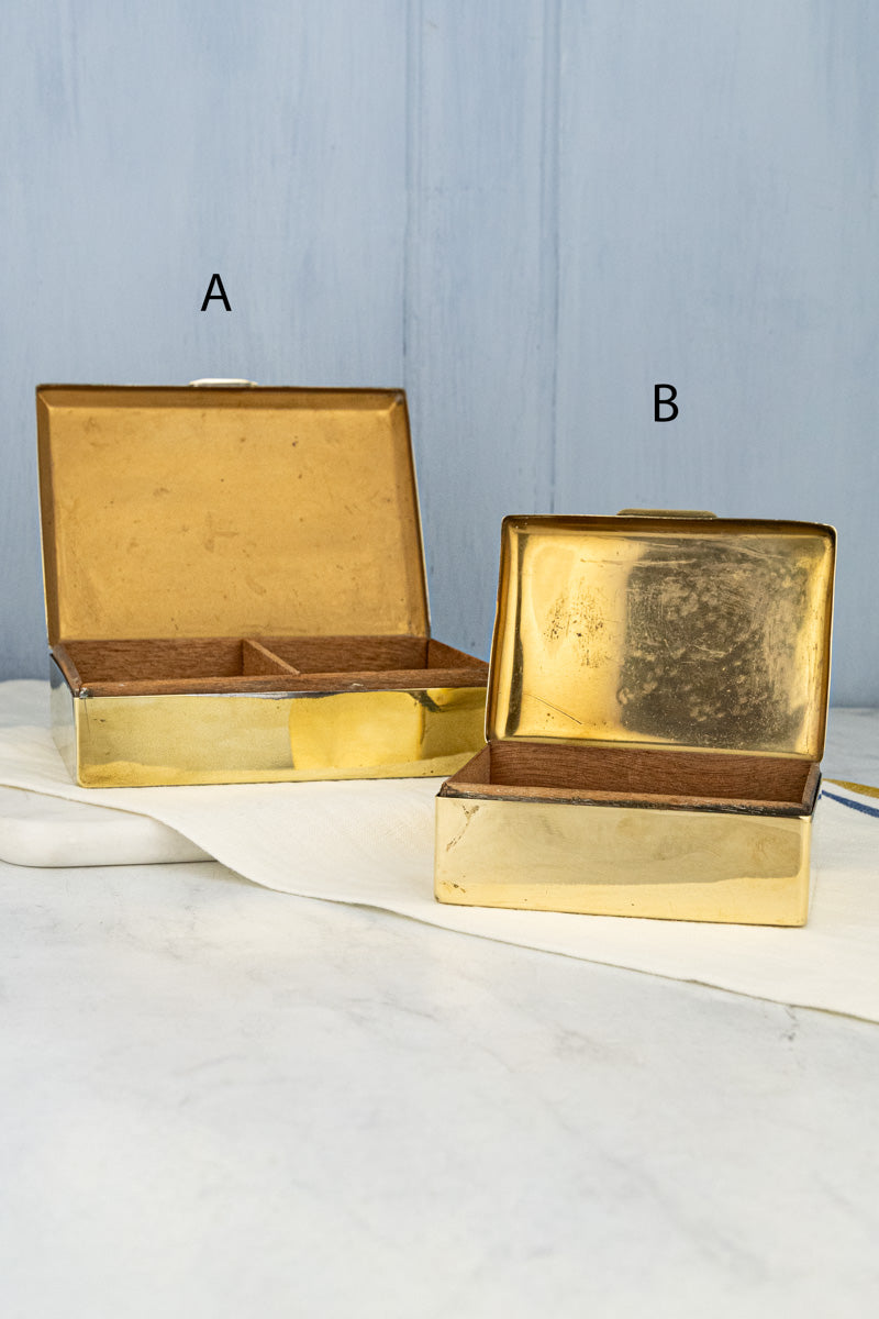 Vintage Brass Cigarette Box