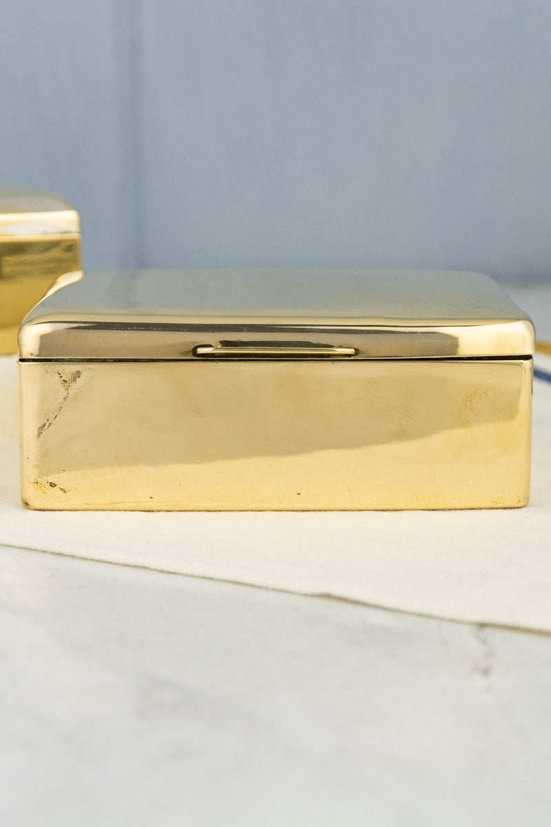 Vintage Brass Cigarette Box