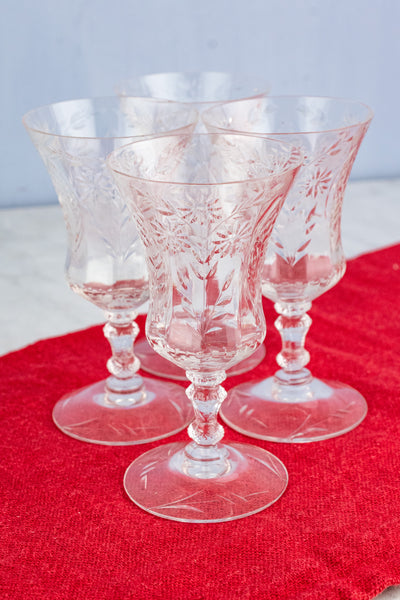 Vintage Cambridge Adonis Glasses - Set of 4