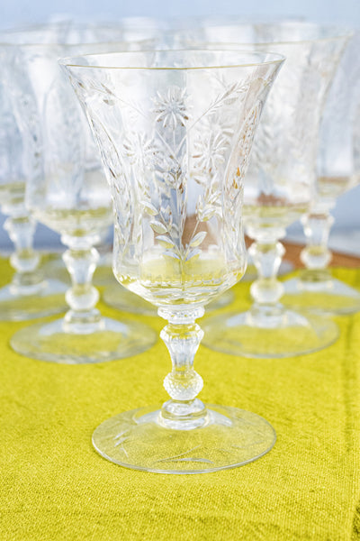 Vintage Cambridge Etched Goblets - Set of 8