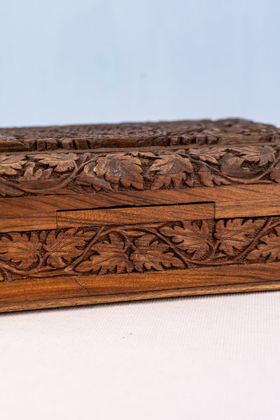 Vintage Carved Indian Rosewood Box