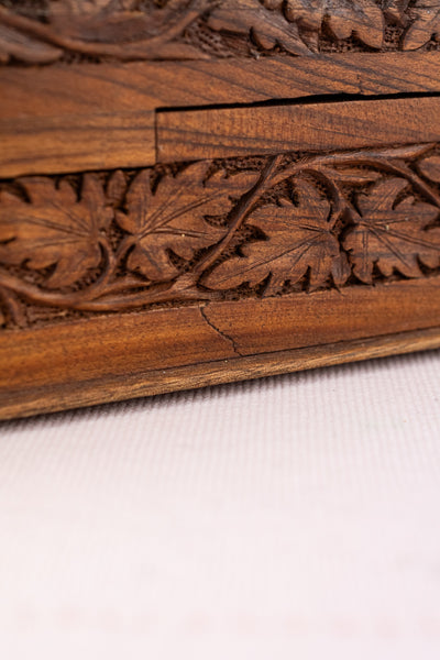 Vintage Carved Indian Rosewood Box