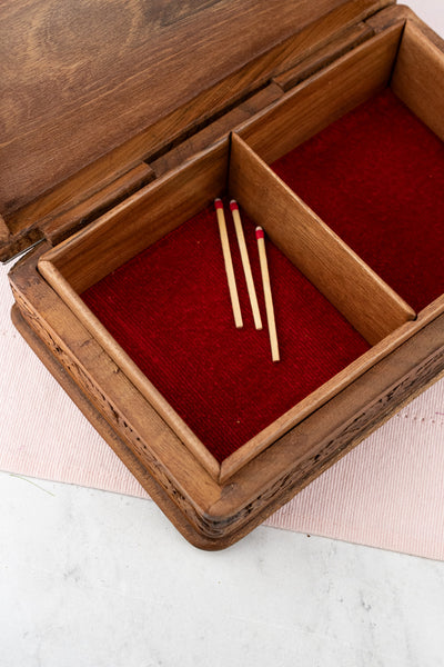 Vintage Carved Indian Rosewood Box