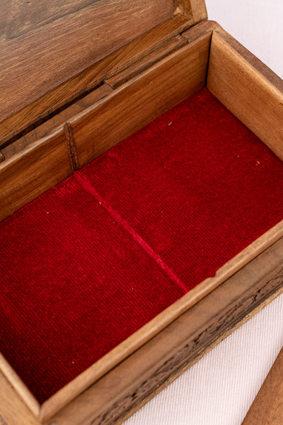 Vintage Carved Indian Rosewood Box