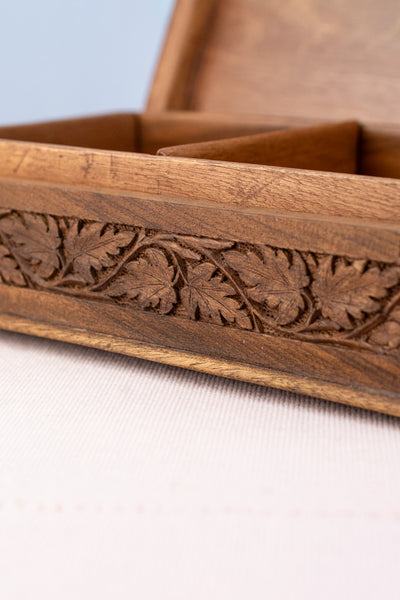 Vintage Carved Indian Rosewood Box