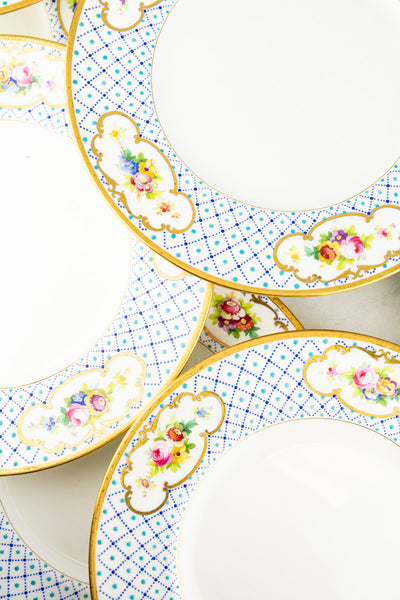 Antique Chicago Burley & Co. Minton Dinner Plates - Set of 12