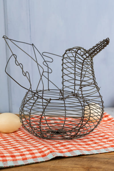 Vintage Wire Egg Basket
