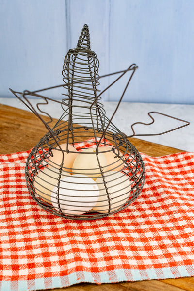 Vintage Wire Egg Basket