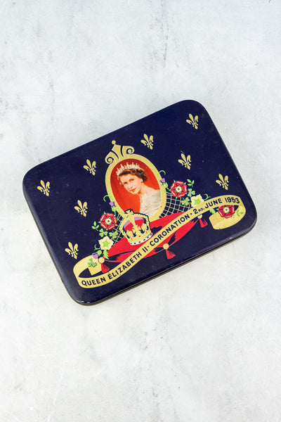 Vintage Queen Elizabeth II 1953 Coronation Tin