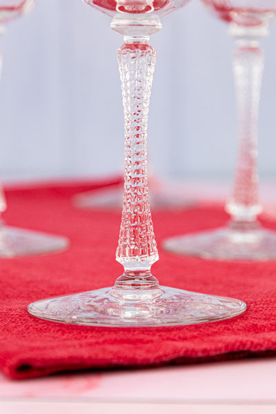 Vintage Crystal Cocktail Glasses - Set of 8