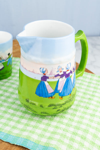 Vintage Saxe Porcelain Dutch Beverage Set