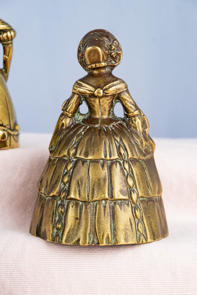 Vintage English Brass Drawing Room Lady Bells