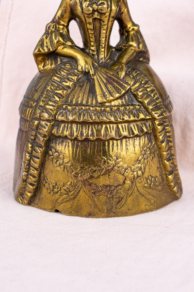 Vintage English Brass Drawing Room Lady Bells
