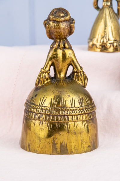 Vintage English Brass Drawing Room Lady Bells