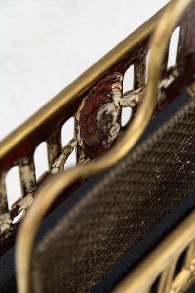 Antique English Brass Letter Rack