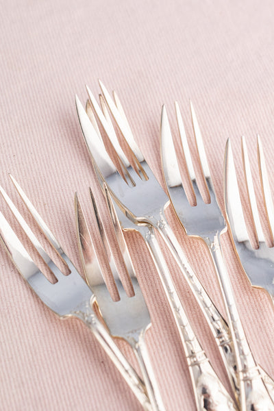 Vintage English Silverplate Afternoon Tea Cutlery Set for 6