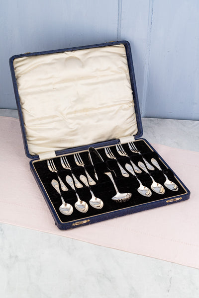 Vintage English Silverplate Afternoon Tea Cutlery Set for 6