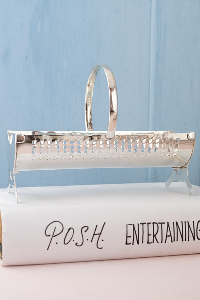 Vintage English Silverplate Cracker Basket