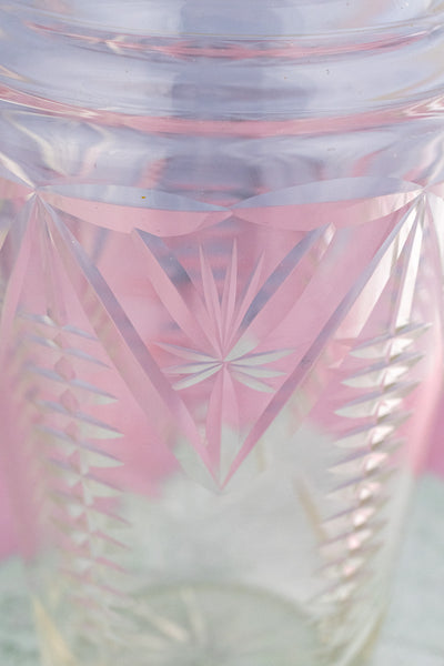 Vintage English Silverplate & Crystal Cocktail Shaker