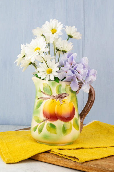 Vintage French Apple Majolica Pitcher