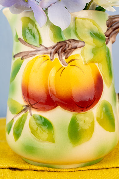 Vintage French Apple Majolica Pitcher