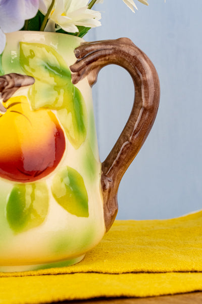 Vintage French Apple Majolica Pitcher
